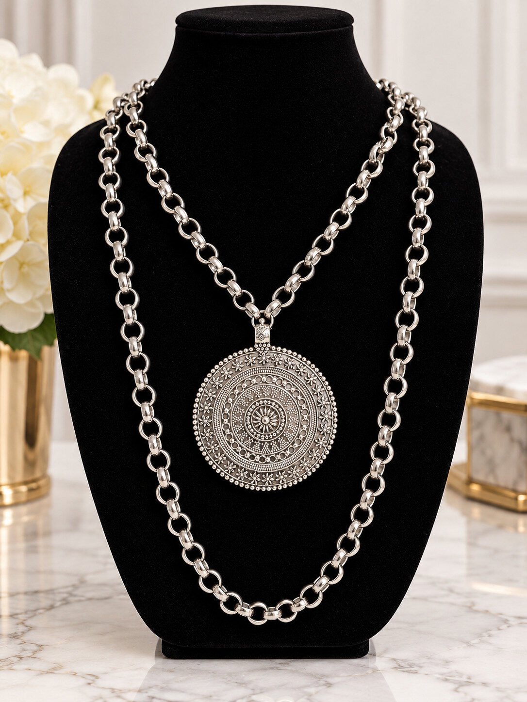 Teena Mac The Zuri Medallion Necklace